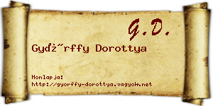 Győrffy Dorottya névjegykártya